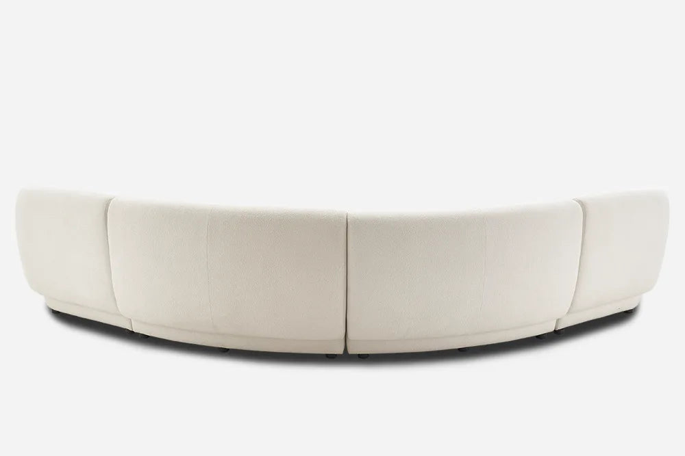 Auburn Performance Fabric Curve L-Shape Sectional Sofa