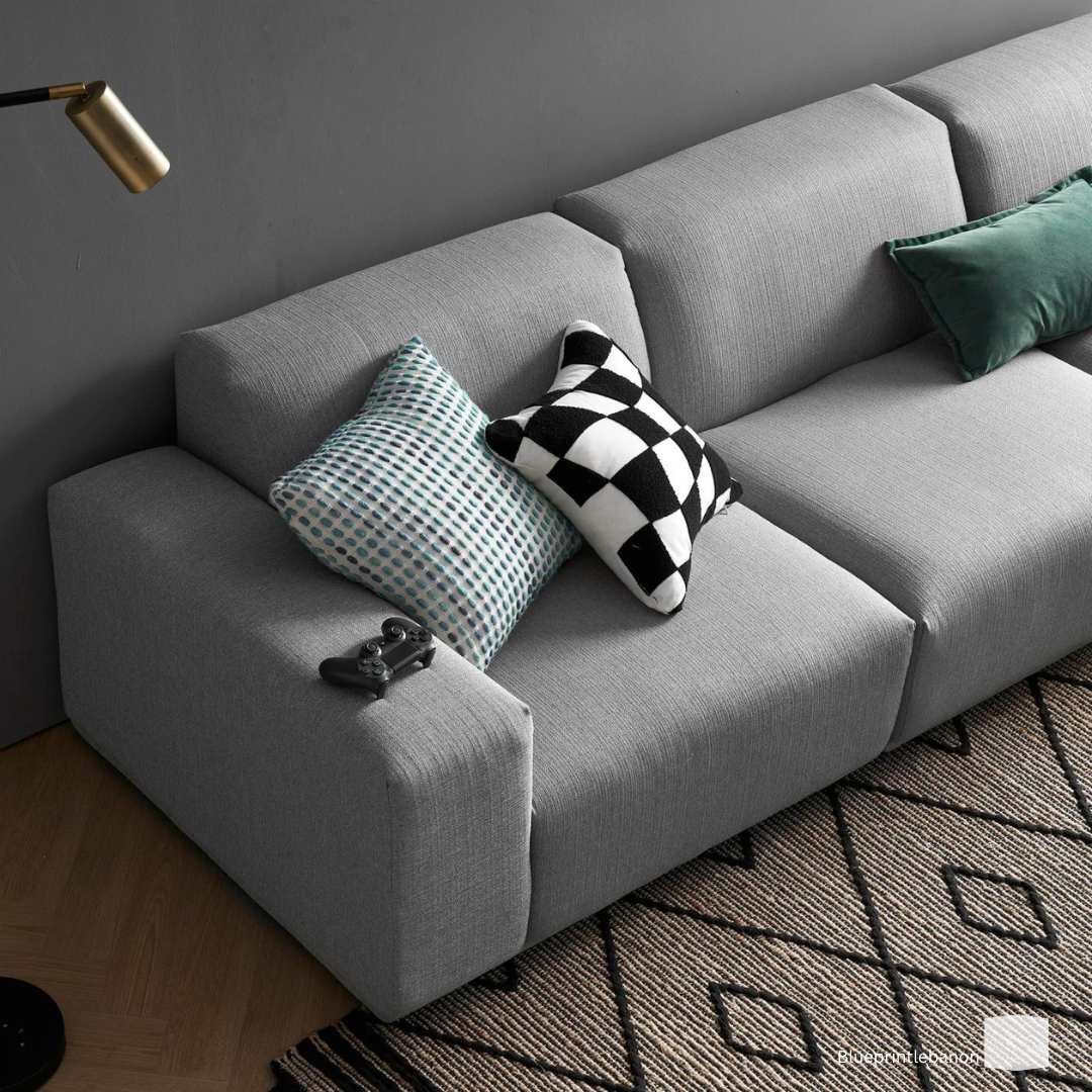 Todd Extended Sectional Chaise Sofa with Ottoman