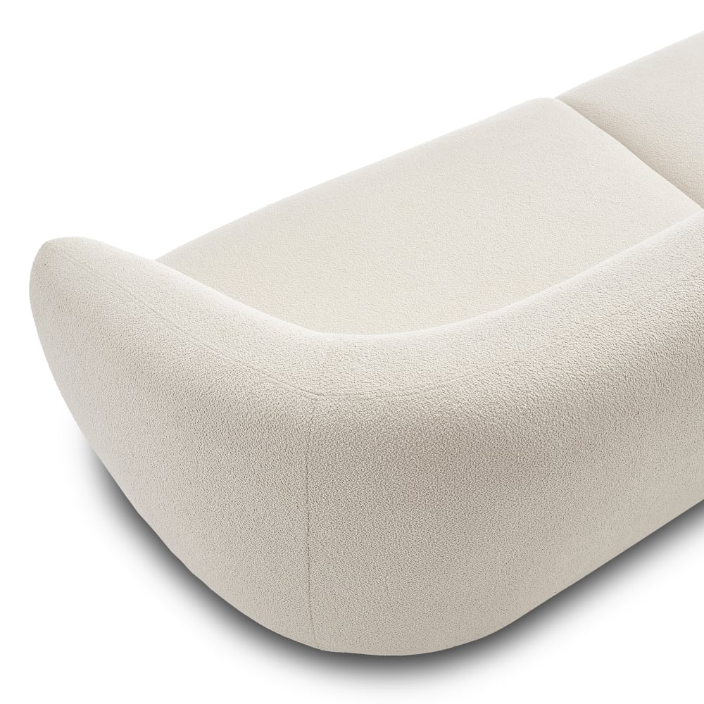 Auburn Performance Fabric Curve L-Shape Sectional Sofa