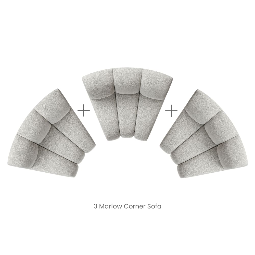 Marlow Performance Bouclé Curve Sofa