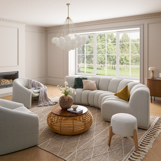 Marlow Performance Bouclé Curve Sofa